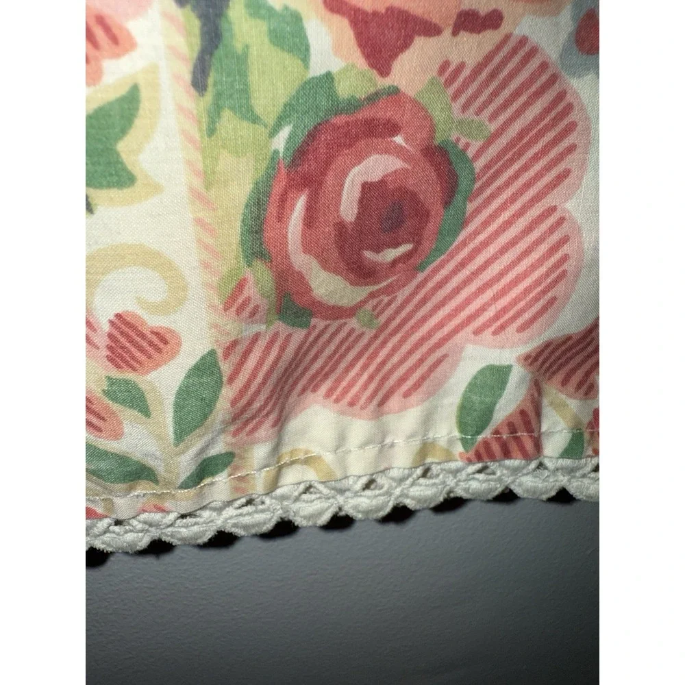 Vintage Collier Campbell Pair of King Pillowcases Mazurka Rose 1991 Cottage Core